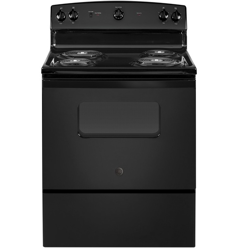 GE JBS160 30 inch Freestanding Electric Range with 4 Coil Elements, 5 cu. ft. Oven Capacity, Storage Drawer and Sensi-Temp Technology