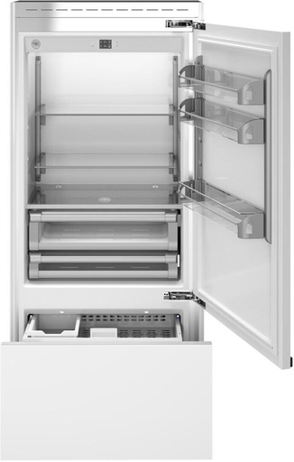 Bertazzoni REF36BMBIPT 36 inch Bottom Mount Refrigerator with 19.6 cu. ft. Capacity, Ice Maker, Energy Star, in Panel Ready