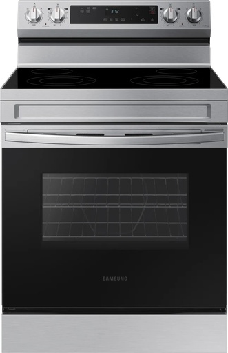 [NE63A6111SS] Samsung NE63A6111SS 30 inch Smart Freestanding Electric Range with 4 Elements, 6.3 cu. ft. Capacity Oven, Storage Drawer and Steam Clean in Stainless Steel