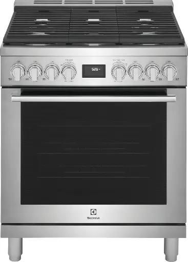 [ECFD3068AS] Electrolux ECFD3068AS 30 inch Dual-Fuel Freestanding Range with 5 Burners Including 2 Brass Burners, 4.6 cu. ft. Oven Capacity, True Convection, in Stainless Steel