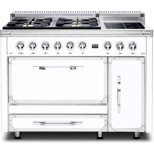 Viking TVDR4814I Tuscany Series 48 inch Dual Fuel Range with 4 Sealed Burners and 2 Induction Elements, and 6.2 cu. ft. Oven Capacity