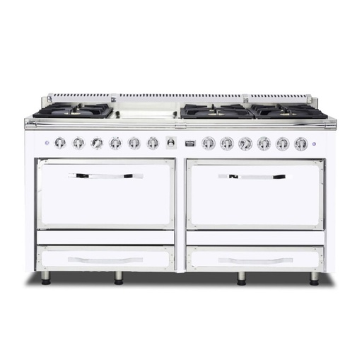 Viking TVDR6616G Tuscany Series 66 inch Dual Fuel Range with 6 Sealed Burners, Griddle Included, 7.6 cu. ft. Oven Capacity