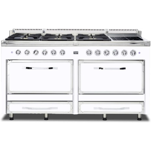 Viking TVDR6616I Tuscany Series 66 inch Dual Fuel Range with 6 Sealed Burners and 2 Induction Elements, and 7.6 cu. ft. Oven Capacity