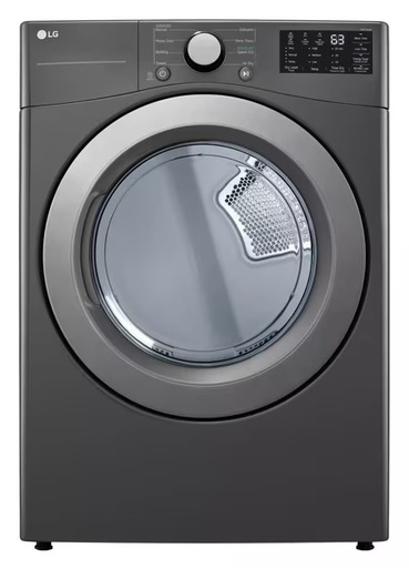 LG DLE3470 27 inch Front Load Electric Vented Dryer with 7.4 cu. ft. Ultra Large Capacity, Energy Star, Sensor Dry, FlowSense Duct Clogging