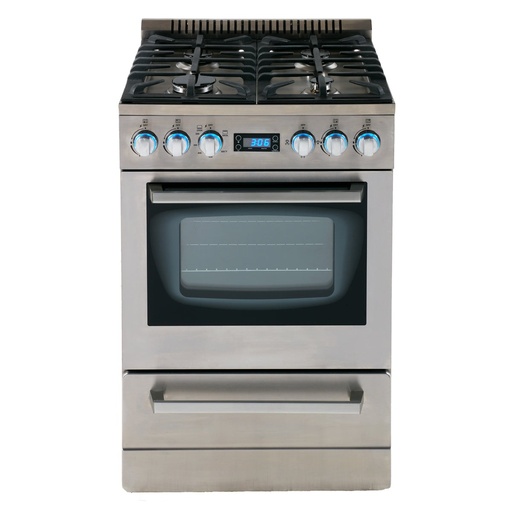 [DGR24P3S] Avanti DGR24P3S Elite Series 24 inch Freestanding Gas Range, in Stainless Steel