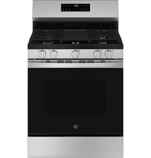 GE GGF500PV 30 inch Freestanding Gas Range with 5 Burners, 5.3 cu. ft. Capacity, Crisp Mode and Griddle