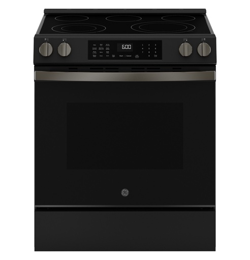 GE GRS600AV 30 inch Smart Slide-In Electric Convection Range with 5 Elements, 5.3 cu. ft., No Preheat Air Fry and EasyWash Oven Tray