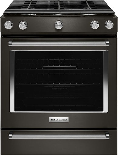 KitchenAid KSGG700E 30 inch Side-In Gas Range with 5 Burners, 5.8 cu. ft. Oven Capacity, Even-Heat True Convection