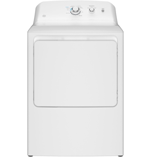 [GTX33EASKWW] GE GTX33EASKWW 27 inch Electric Dryer with 6.2 cu. ft. Capacity, Up To 120 ft. Venting​ and Shallow Depth​ in White