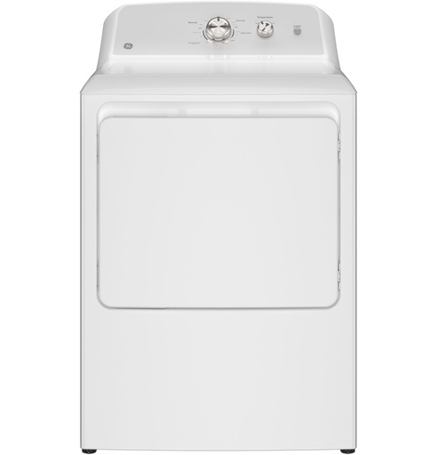 [GTX38EASWWS] GE GTX38EASWWS 27 inch Electric Dryer with 6.2 cu. ft. Capacity, Up To 120 ft. Long Venting​ and Shallow Depth in White
