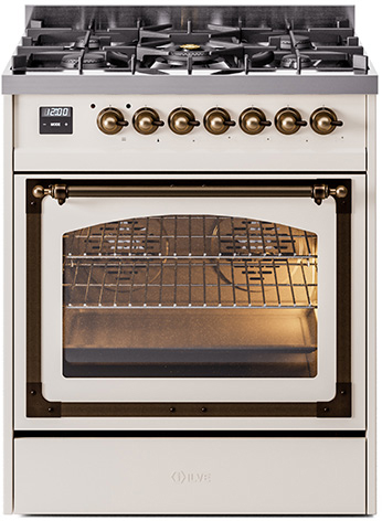 ILVE UN30NMP Nostalgie II Noblesse 30 inch Dual Fuel Range 