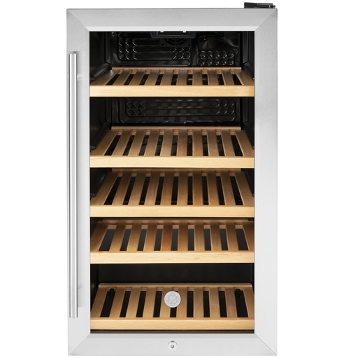 [GVS04BQNSS] GE GVS04BQNSS 19 inch Wine Center and Beverage Center with 4.1 cu. ft., Five Genuine Oak Shelves and Interior Lighting in Stainless Steel