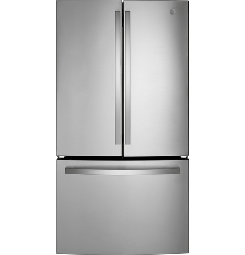 [GWE22JYMFS] GE GWE22JYMFS 36 inch Counter Depth French Door Refrigerator with 21.9 Cu. Ft. Capacity, ENERGY STAR Rated and Internal Water Dispenser in Fingerprint Resistant Stainless Steel