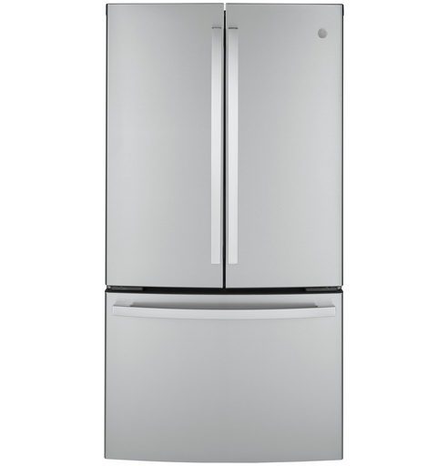 GE GWE23G 36 inch Counter Depth French Door Refrigerator with 23.1 Cu. Ft. Capacity, Showcase LED Lighting, Twinchill Evaporators, ENERGY STAR 