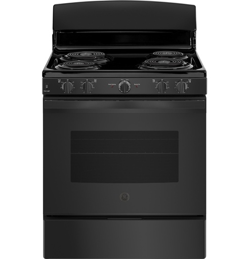 GE JBS460 30 inch Freestanding Electric Range with 4 Coil Elements, 5 cu. ft. Capacity, Storage Drawer and Sensi-Temp Technology