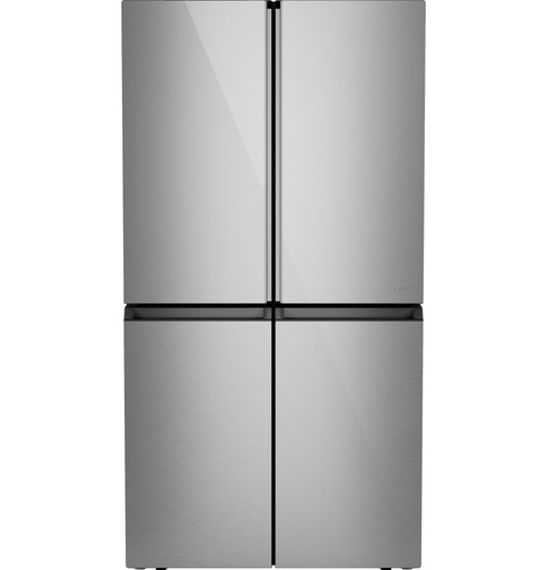 [CAE28DM5TS5] Cafe CAE28DM5TS5 36 inch Smart Quad-Door French Door Refrigerator with 28.3 Cu. Ft. Capacity, ENERGY STAR Rated, and Fully Convertible Zone in Platinum Glass