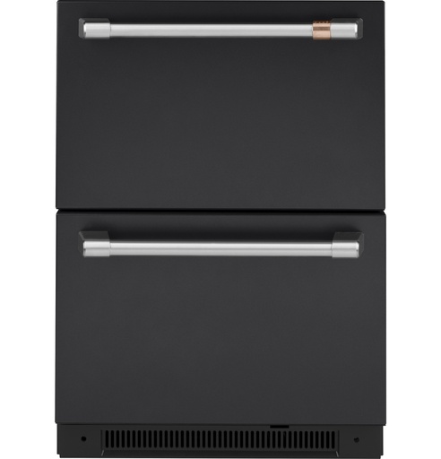 Cafe CDE06RP 24 inch Built-In Dual-Drawer Refrigerator with 5.7 Cu. Ft. Capacity, LED Lighting and Automatic Defrost