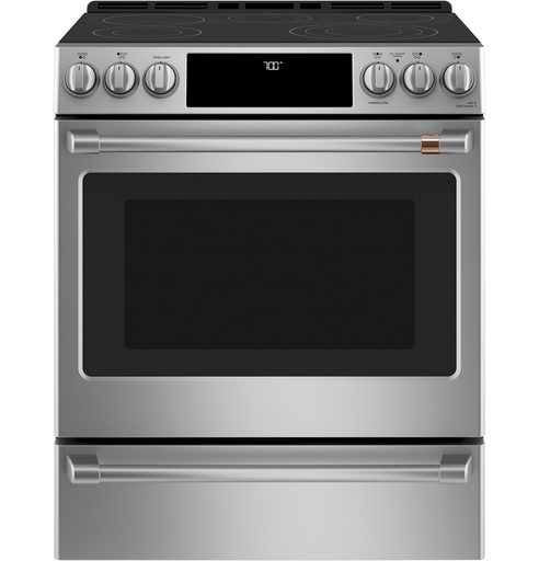 Cafe CES700P 30 inch Smart Slide-In Electric Range with 5 Elements, 5.7 cu. ft. Oven Capacity and No-Preheat Air Fry