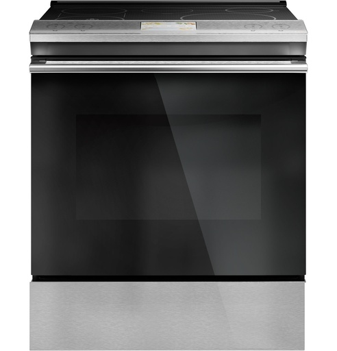 [CHS90XM2NS5] Cafe CHS90XM2NS5 30 inch Smart Slide-In Convection Induction Range with 5 Elements, 5.7 cu. ft. Capacity, Storage Drawer and True European Convection in Platinum Glass