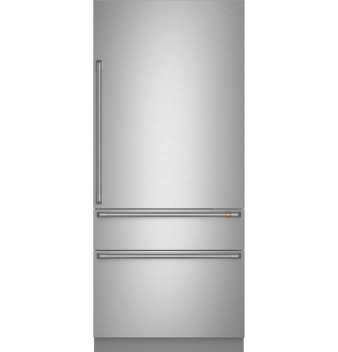 Cafe CIC36P2VS1 36 inch Smart Built-in Bottom Freezer Refrigerator with 20.1 Cu. Ft. Capacity, Bright LED Lighting and Advanced Temperature Control