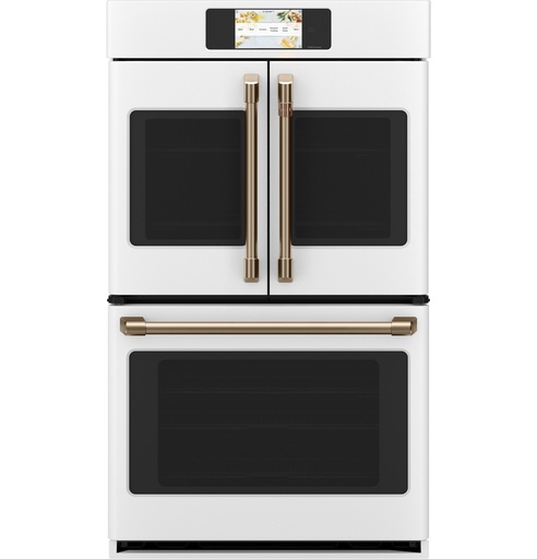 Cafe CTD90FP 30 inch Professional Series Smart Built-In Convection French-Door Double Wall Oven with 10 cu. ft. Total Capacity and Self-Clean with Steam Clean Option