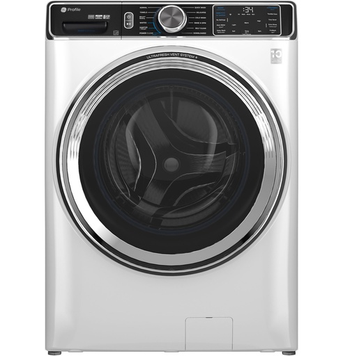 GE Profile PFW870S 28 inch Smart Front Load Washer with 5.3 cu. ft. Capacity, SmartDispense, UltraFresh Vent System with OdorBlock, Energy Star