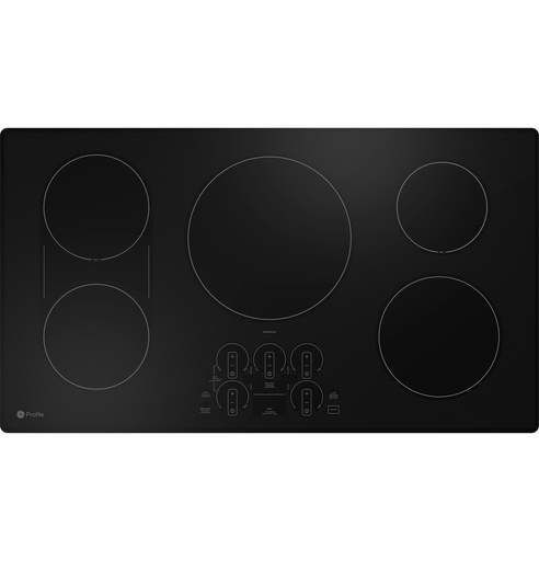 [PHP9036DTBB] GE Profile PHP9036DTBB 36 inch Smart Induction Cooktop with 5 Elements, Synchronized Elements and Glide Touch Controls in Black