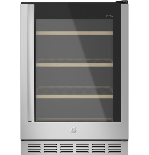 [PVS06BSPSS] GE Profile PVS06BSPSS 24 inch Beverage Center with 155 Can/52 Bottle Capacity, Recessed LED Lighting, Reversible Shelf and Built-in Capable, in Stainless Steel