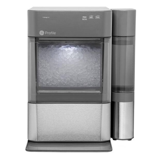 GE Profile XPIO13SCSS Opal 2.0 Nugget Ice Maker with Side Tank, 38 lbs. Daily Ice Capacity, Built-in WiFi and Voice Control, and LED Display Screen in Stainless Steel