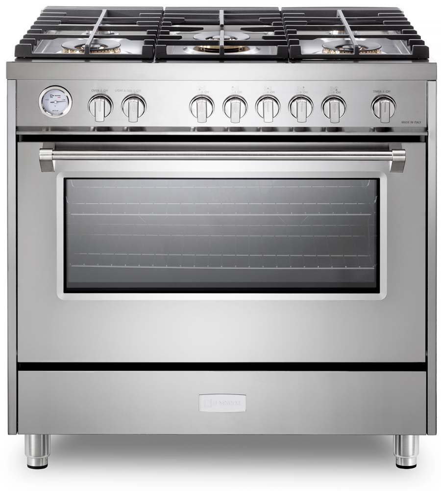 Verona VDFSGG36 36 inch Designer Series Freestanding Gas Range with 5 Sealed Burners, 5 cu. ft. Oven Capacity, Convection