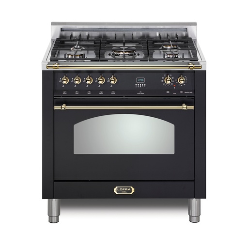 Lofra RS30M0G500 30 inch Dolcevita Series Freestanding Dual Fuel Range with 5 Sealed Brass Burners, 3 cu. ft. Oven Capacity and True European Convection