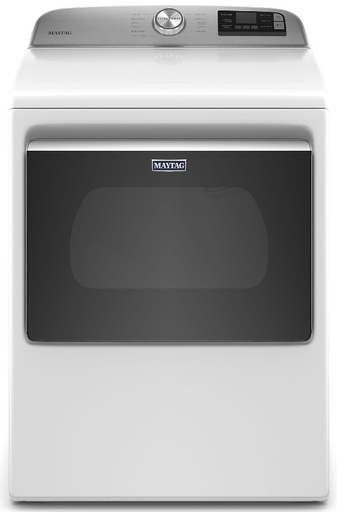 Maytag MGD6230H 27 inch Smart Gas Dryer with 7.4 cu. ft. Capacity, Extra Power and Advanced Moisture Sensing, Extra Power Option, Hamper Door