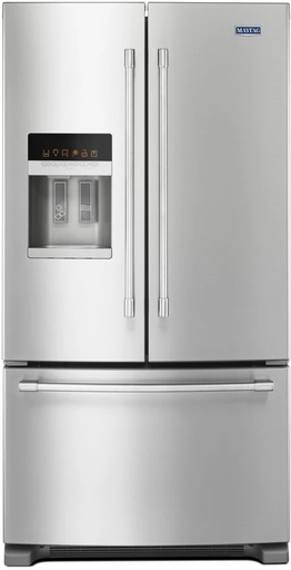 Maytag MFI2570FE 36 inch French Door Refrigerator with 25 cu. ft. Capacity, PowerCold, BrightSeries LED Lighting