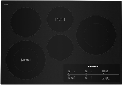 KitchenAid KCES950K 30 inch Electric Cooktop with 5 Elements, Hot Surface Indicator and Touch-Activated Controls