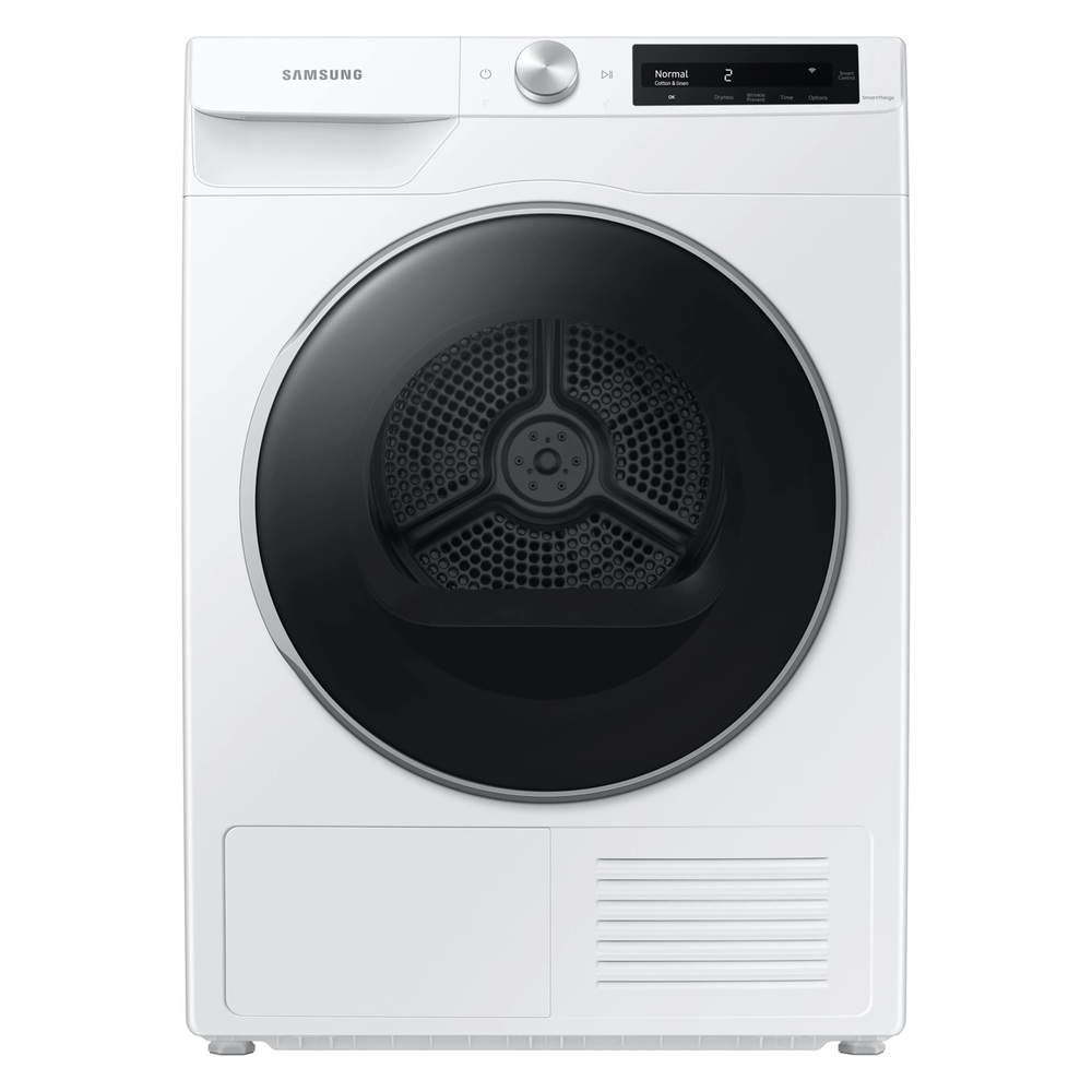 Samsung DV25B6900HW 24 inch Smart Heat Pump Dryer with 4 cu. ft. Capacity, Stainless Steel Drum, Sensor Dry, in White