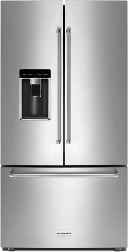 KitchenAid KRFC704F 36 inch Counter-Depth French Door Refrigerator with 23.8 cu. ft. Capacity, Preserva Food Care System and Exterior Ice and Water Dispenser