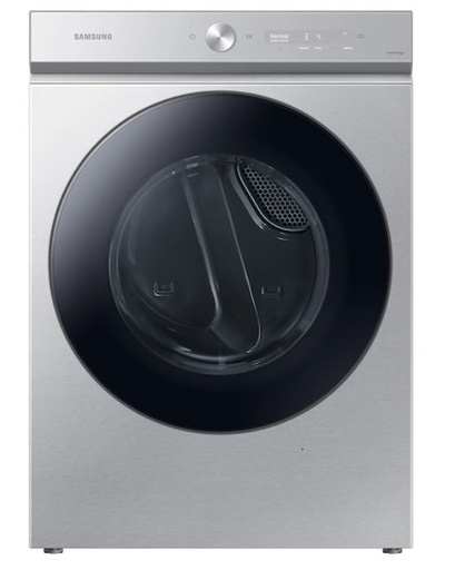 [DVG53BB8700T] Samsung DVG53BB8700T 27 inch Bespoke Ultra Capacity Gas Dryer with 7.6 cu. ft. Capacity, Super Speed Dry, AI Smart Dial, Wi-Fi Connectivity in Silver Steel