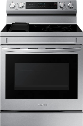 [NE63A6711SS] Samsung NE63A6711SS 30 inch Smart Freestanding Electric Range with 6.3 cu. ft. Oven Capacity, Air Fry, Convection+ and Removable Non-Stick Griddle in Stainless Steel