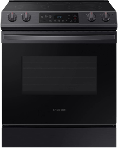 Samsung NE63T8111S 30 inch Smart Slide-In Electric Range with 6.3 cu. ft. Oven Capacity, 5 Elements, Glass Touch Controls and ADA Compliant